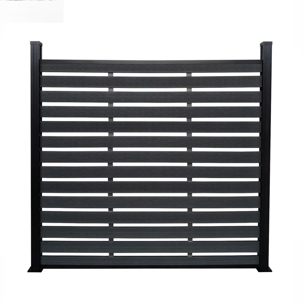Floordirekt WPC Sichtschutzzaun Capri 180x180 cm schwarz, Produktbild 