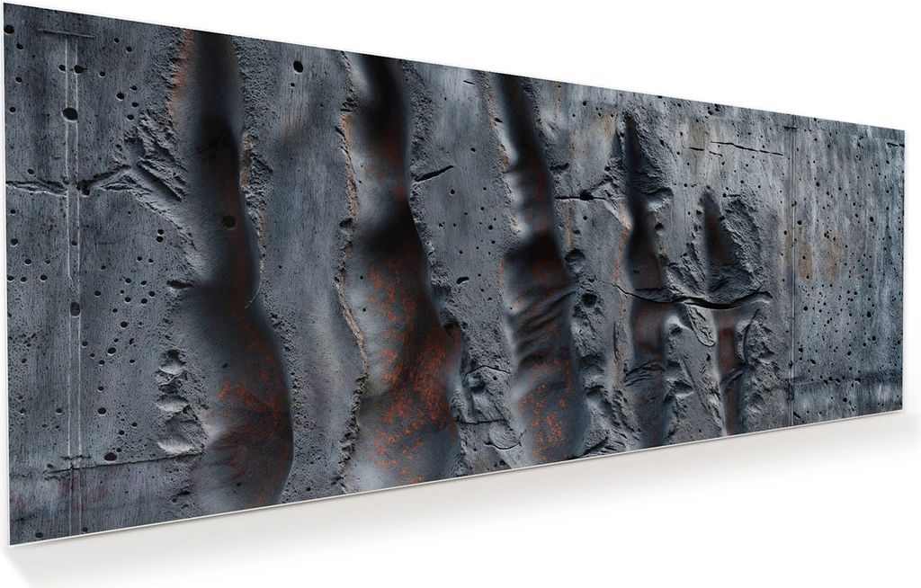 Glasbild 150x60cm in XXL für Wohnzimmer, Schlafzimmer Motiv Strukturiertes Muster
