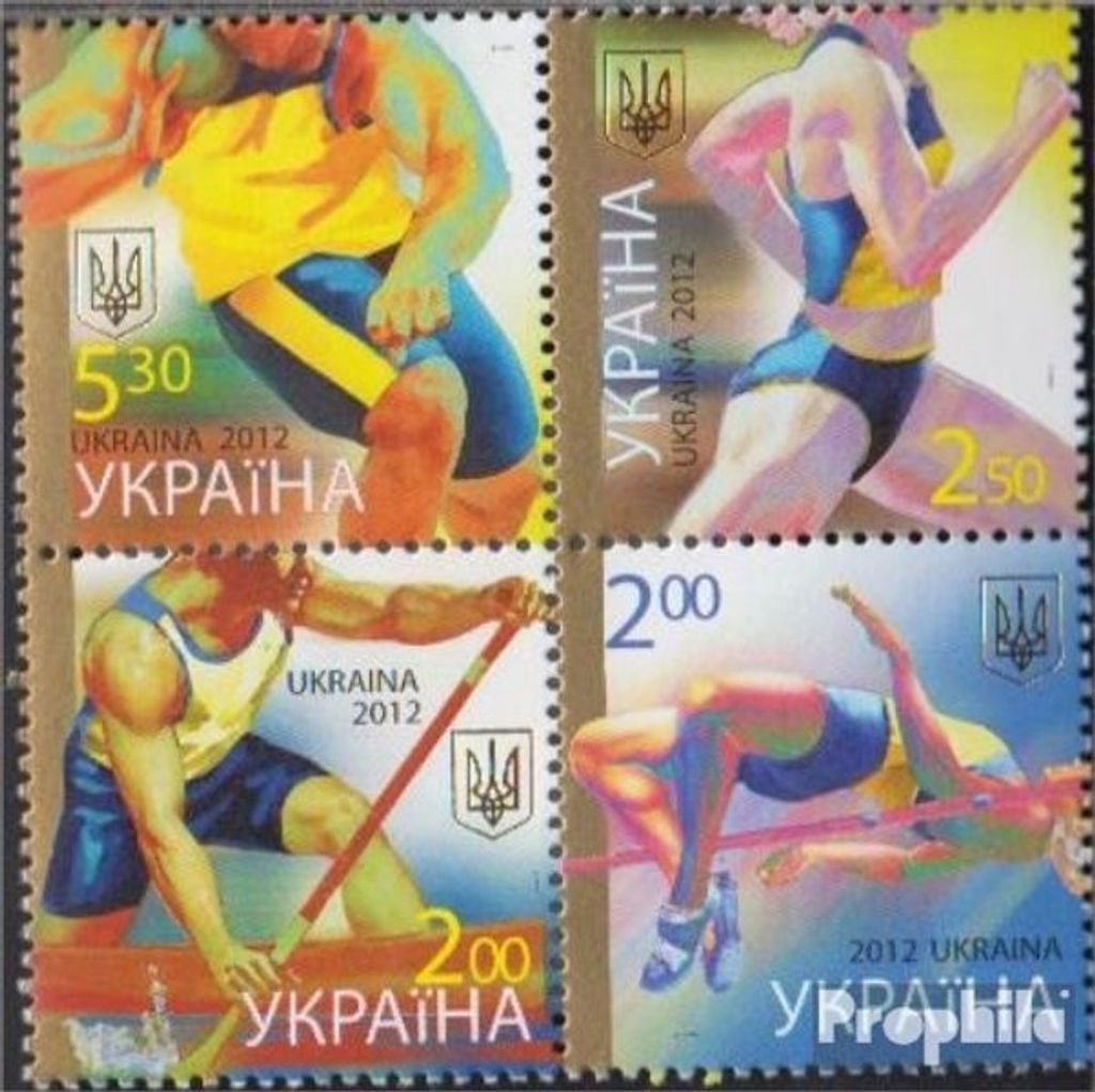 Briefmarken Ukraine 2012 Mi 1259-1262 Viererblock (kompl.Ausg.) postfrisch Sport