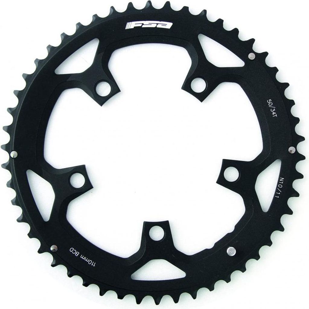 FSA Kettenblatt Road Pro 5-Arm 2x 110 mm x 50 T Schwarz - Produktbild 