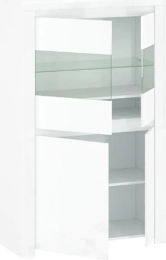 Armoire basse Lingo avec tablettes réglables et fermeture à clé sécurisée - 2