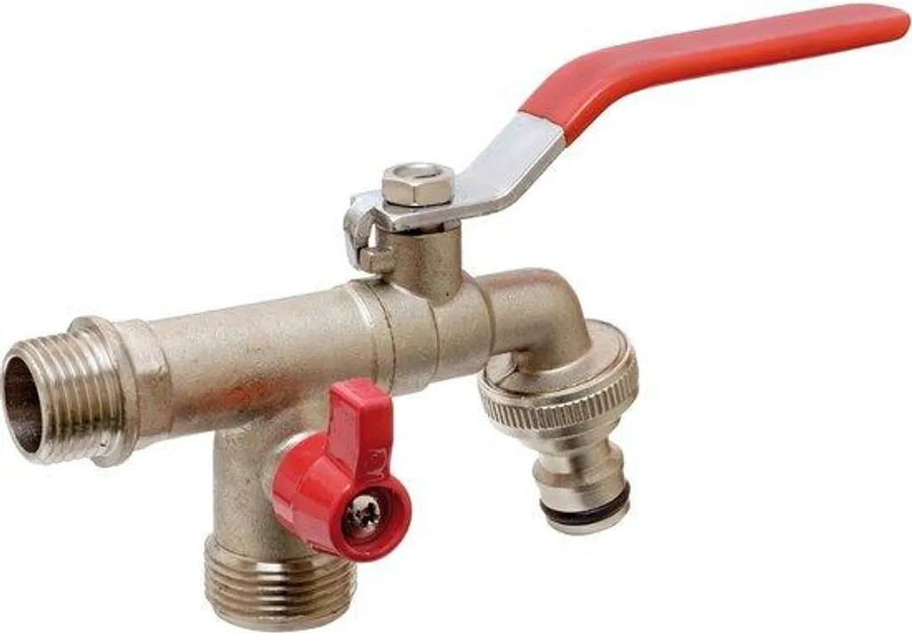 Robinet extérieur double sortie 1/2 et 3/4 pour arrosage automatique