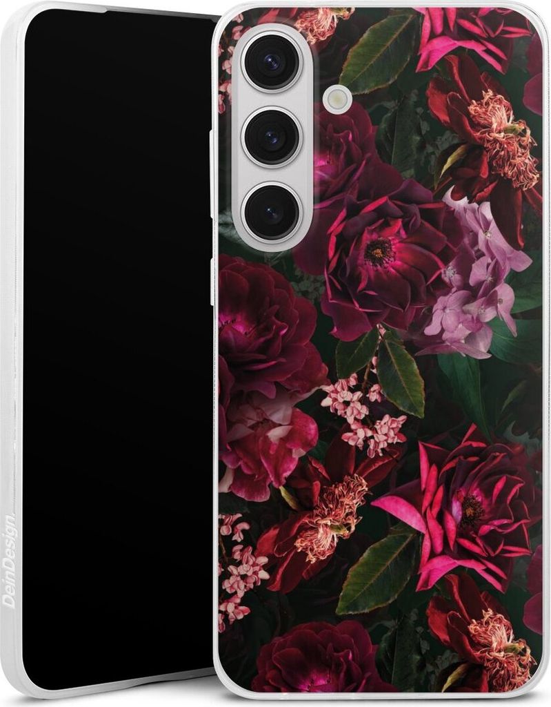 DeinDesign Slim Hülle für Samsung Galaxy S25+ Silikon Case Ultra Dünn Handyhülle Blumen Blüte Rose