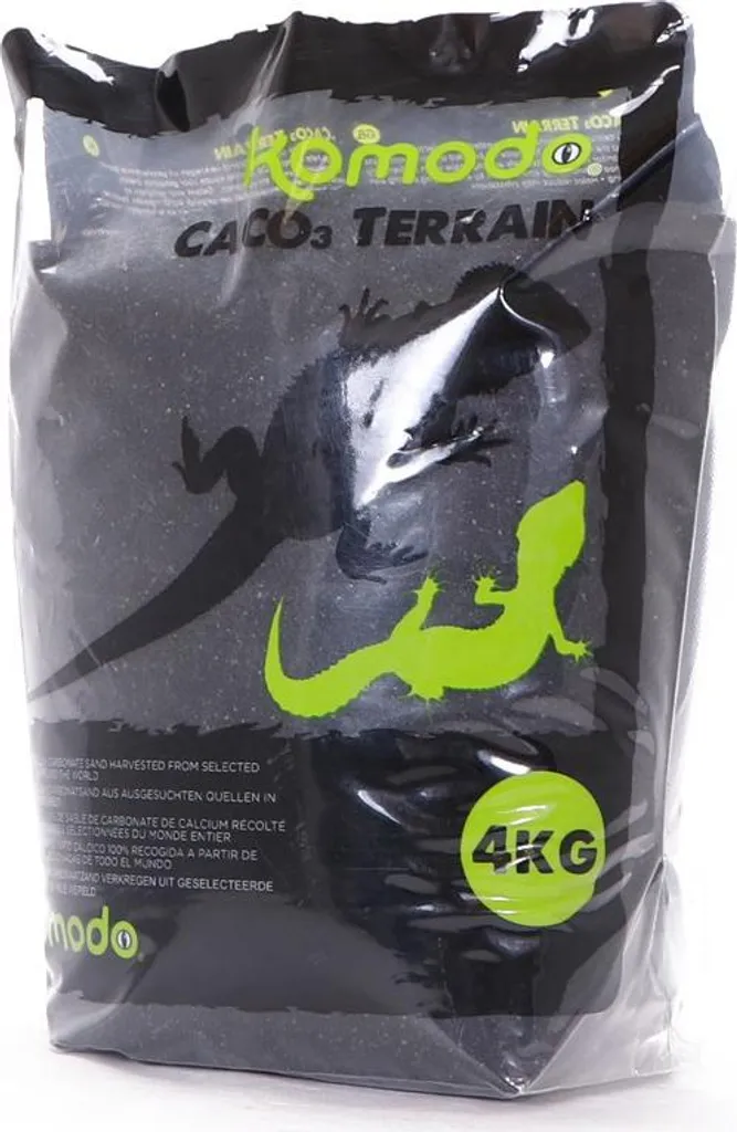 Komodo Caco Sand Nero | Substrato Bio-Compatibile 100% Calcio