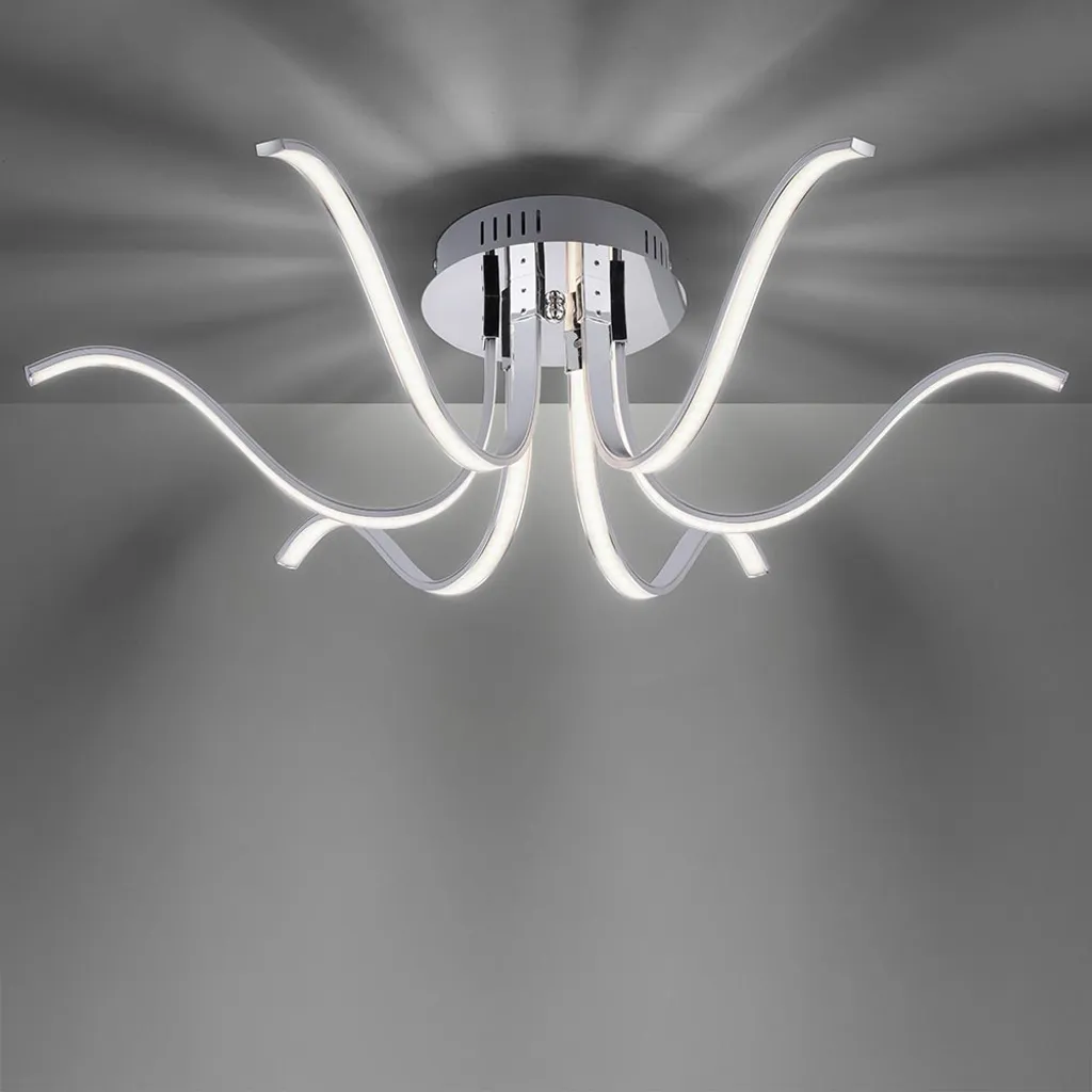 Plafonnier LED Design Courbe VALERIE en Métal, Éclairage 6 Branches - 17