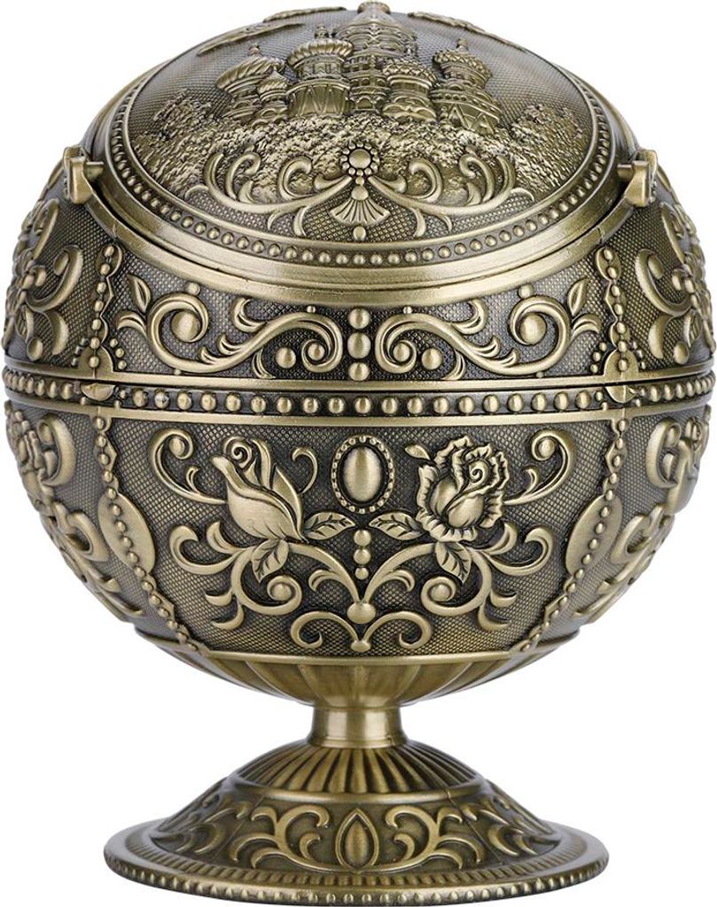 Vintage Art Craft Aschenbecher Metal Rundkugel Produktbild 