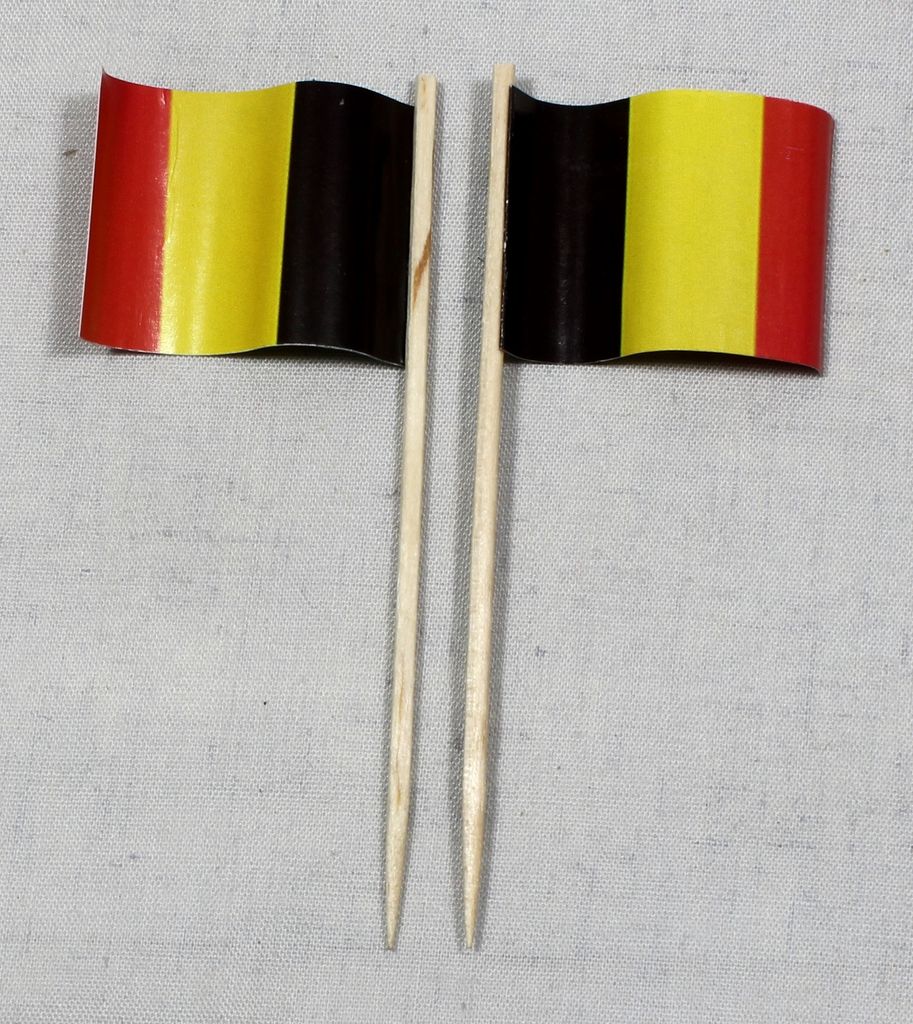 Party-Picker Flagge Belgien Papierfähnchen in Produktbild 