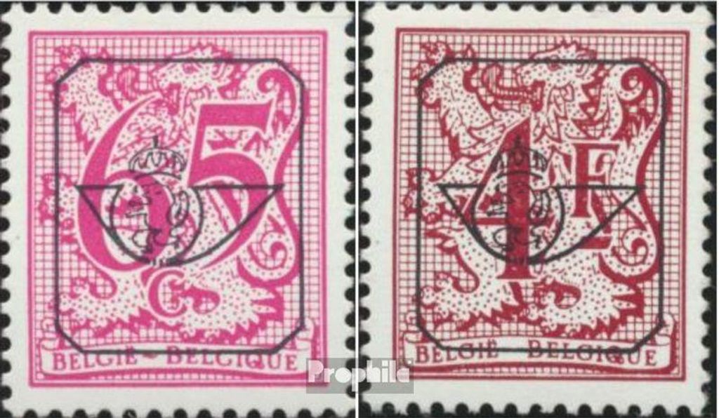 Briefmarken Belgien 1980 Mi 2021V,2035zx V (kompl.Ausg.) Vorausentwertung postfrisch Löwe