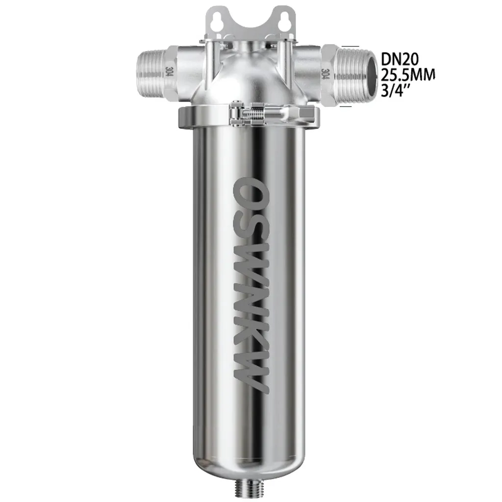 Préfiltre Ganzhaus Inox 8L/min haute résistance pour sédiments eau