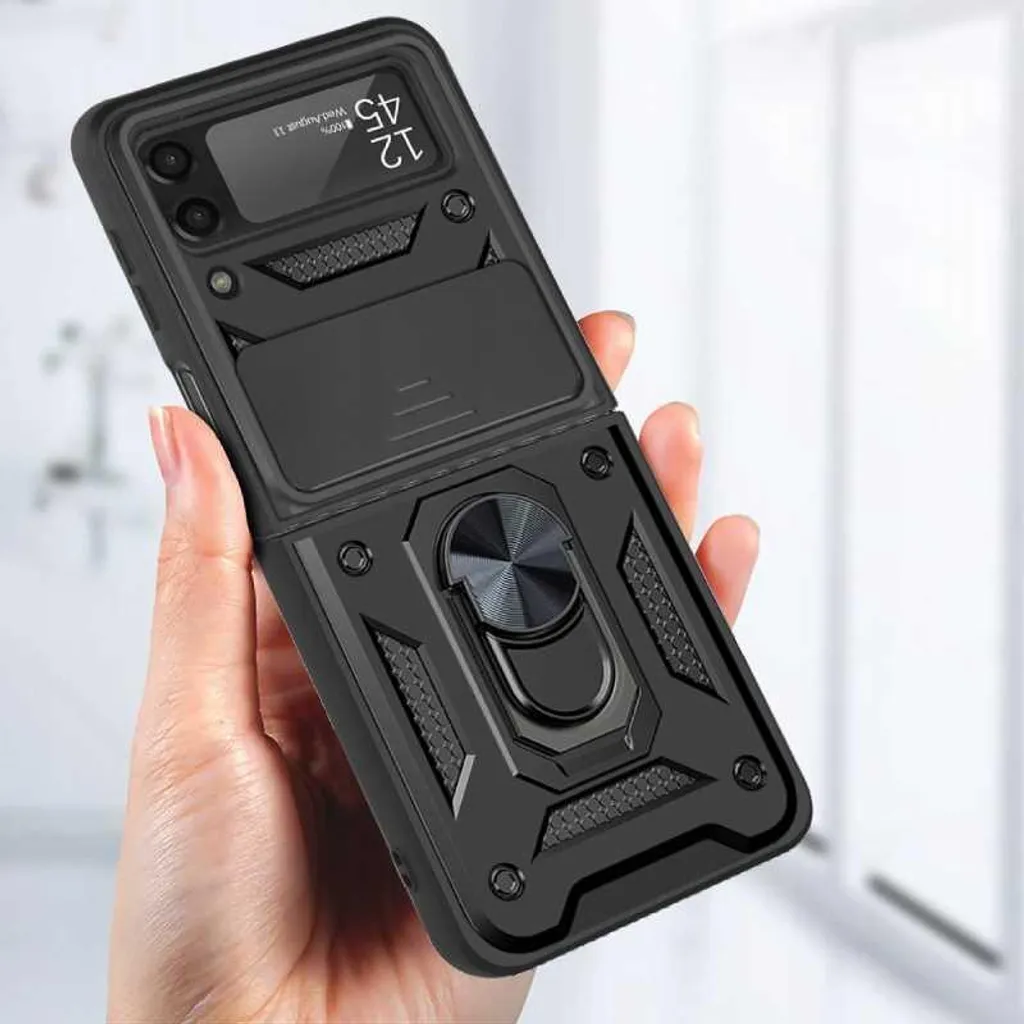 Custodia Professionale Samsung Z Flip 3 SPACECASE Camring Nero - 7