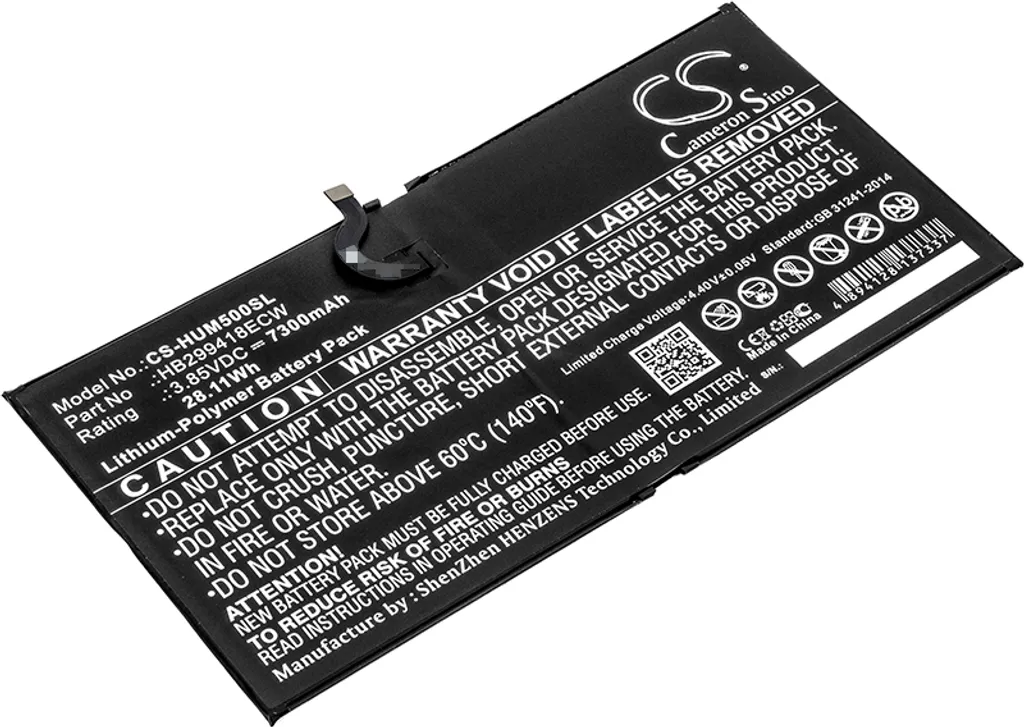 Batterie Lithium Li-Po 7500mAh pour Huawei MediaPad M5 HB299418ECW