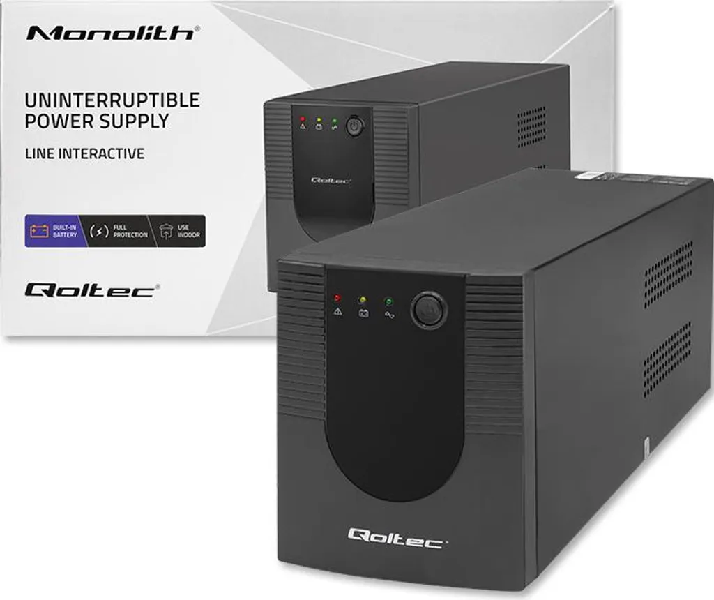 Onduleur Qoltec Monolith 1200VA 720W Line-Interactive pour PC et Serveur - 10