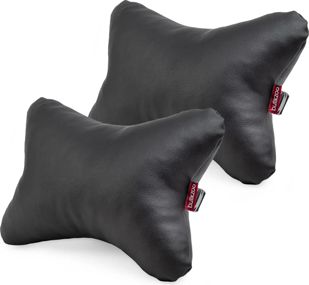 Cuscino Poggiatesta Auto Ergonomico - Supporto Cervicale Traspirante, Lavabile, Pelle PU