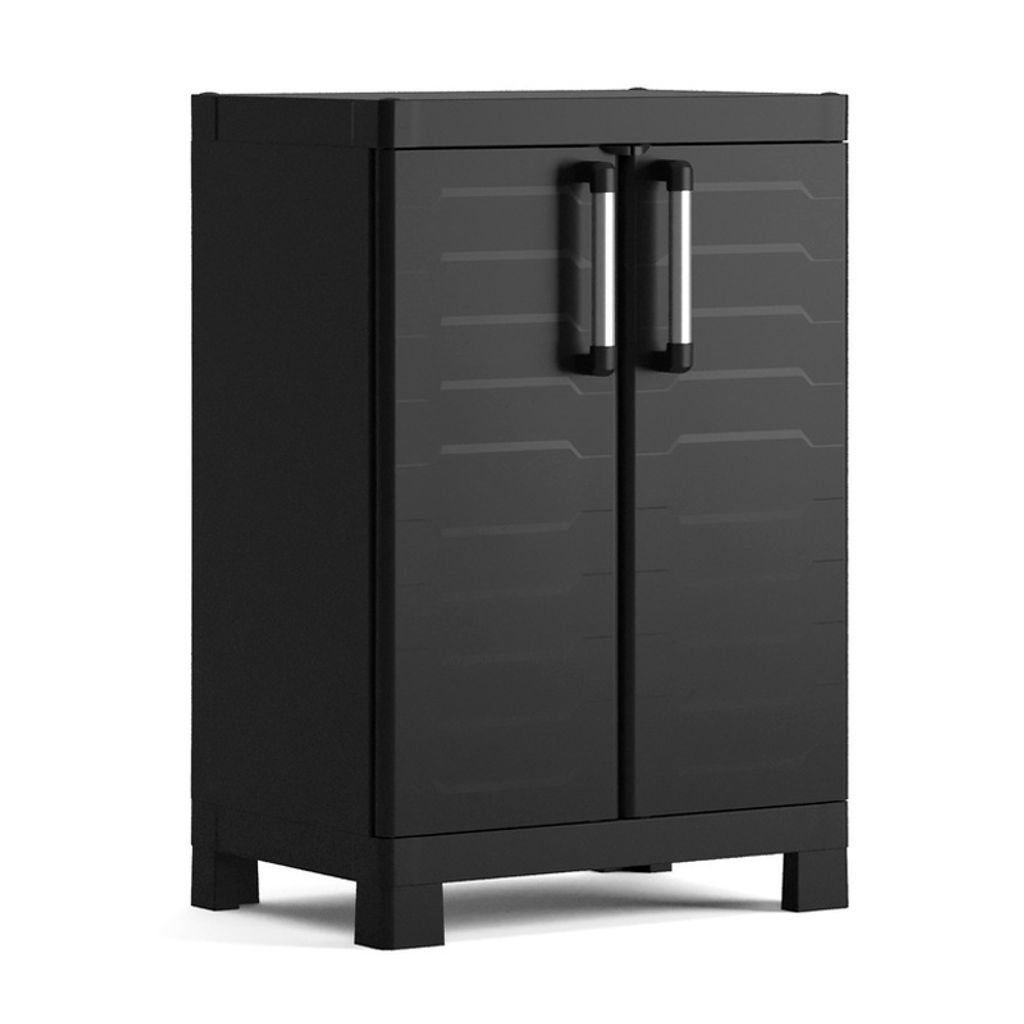 Armoire Basse 65 X 45 X H97 Cm Noir - Detroit - Keter Image du produit 