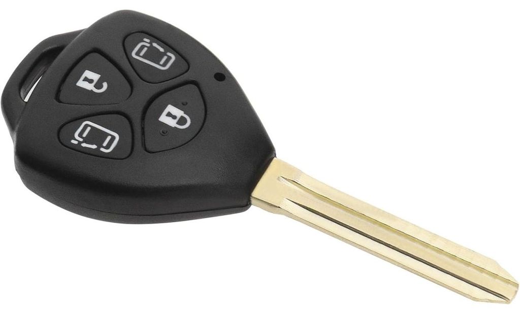 Techstar Autoschlüssel-Etui mit 4 Tasten kompatibel mit Toyota Corolla, Camry, Alphard