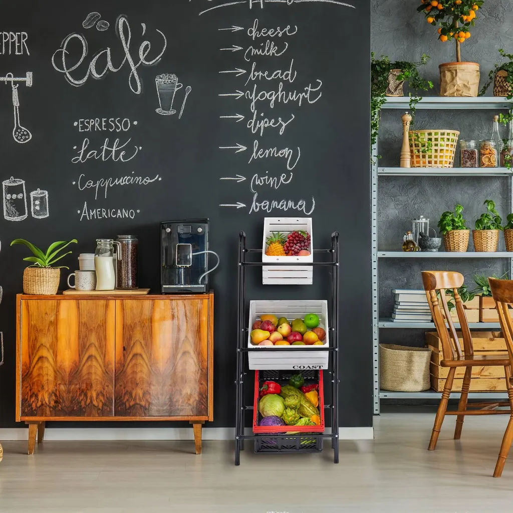 Échafaudage pour 3 plateaux à boissons - Support stable de service inox