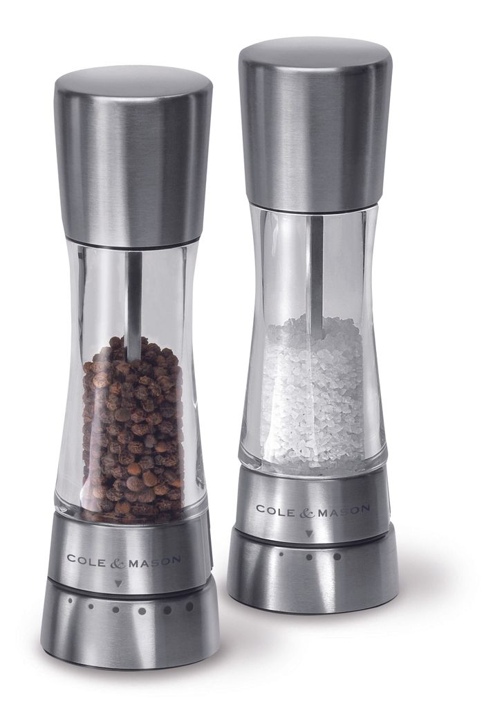Cole & Mason Derwent Edelstahl Salz- und Pfeffermühle Produktbild 