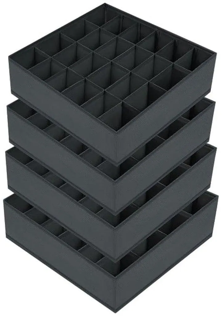 Organisateur de tiroir pour chaussettes et sous-vêtements lot de 4