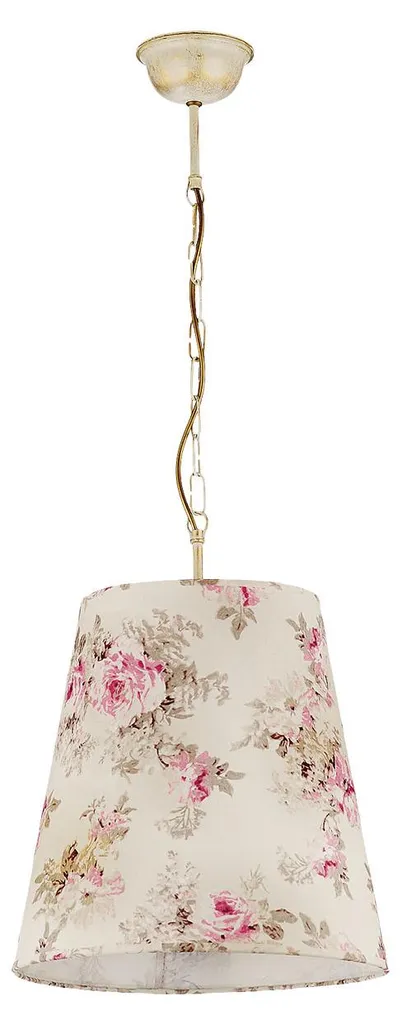 Lustre suspension en tissu bicolore SARA 60cm pour chambre et salon