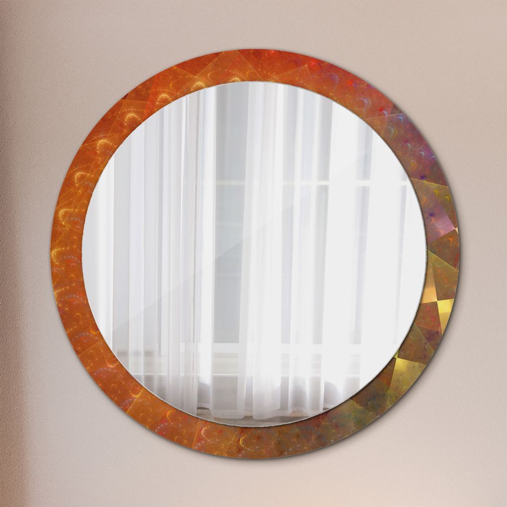 Spiegel - Mirror zum Wandspiegel Schlafzimmer – Schminkspiegel- Spirale Abstrakt- Ø90cm