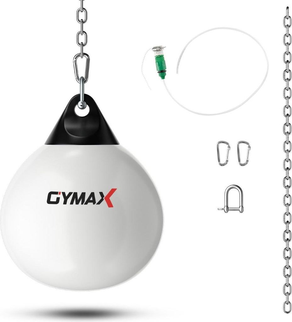 Ø45 cm Wasserboxsack 50 kg Boxsack mit verstellbarer Metallkette Weiß
