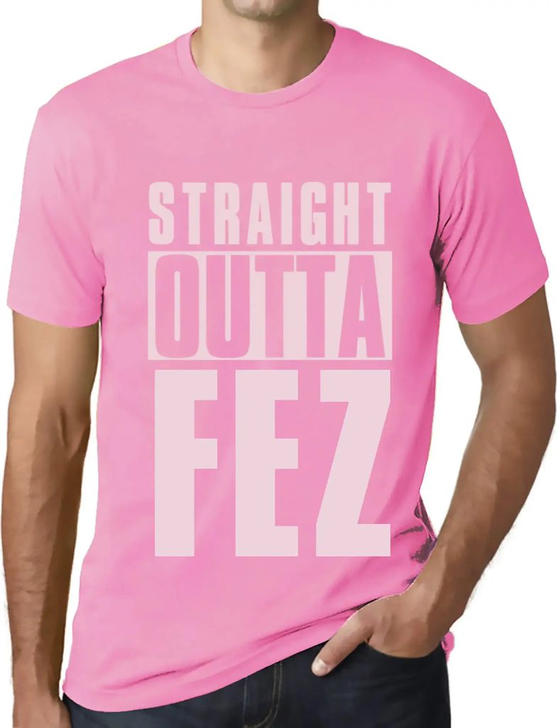 Herren Grafik T-Shirt Direkt aus dem Fez – Straight Outta Fez – Öko-Verantwortlich Vintage Jahrgang Kurzarm Lustige Druck Geburtstag Geschenk ...