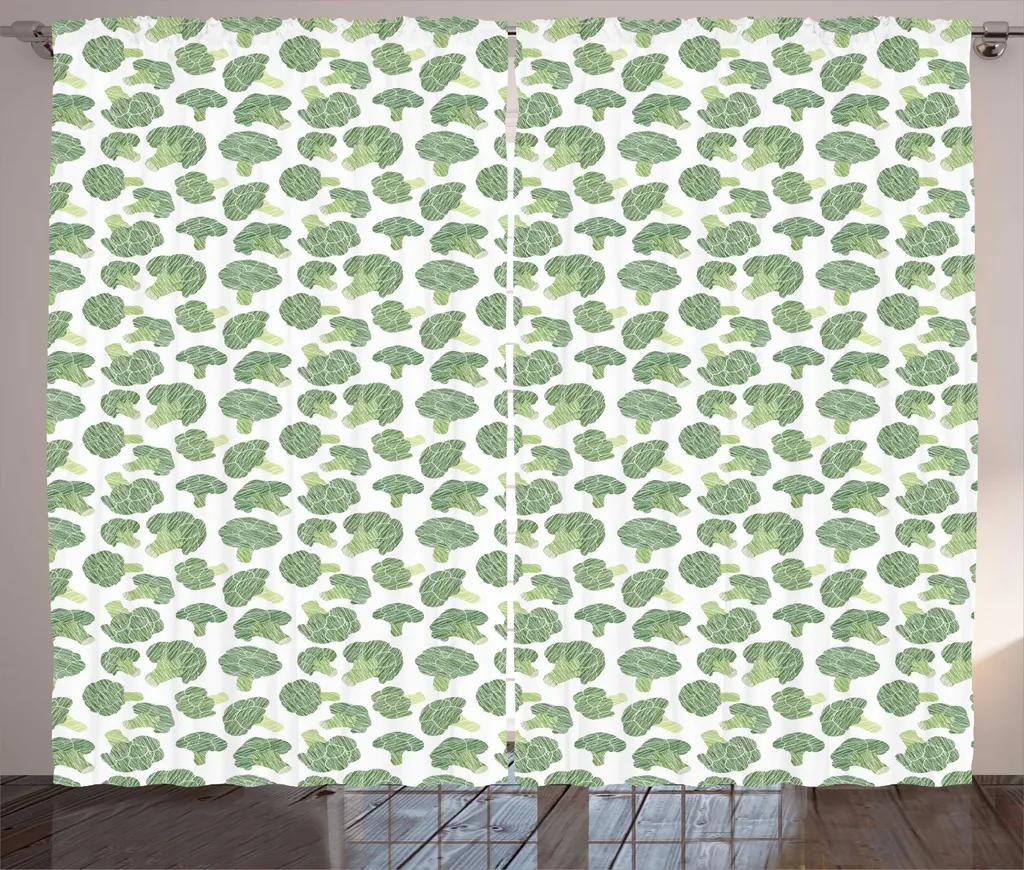 Tende Soggiorno Verdi Motivo Vegetale 280x225 | Qualità ABAKUHAUS
