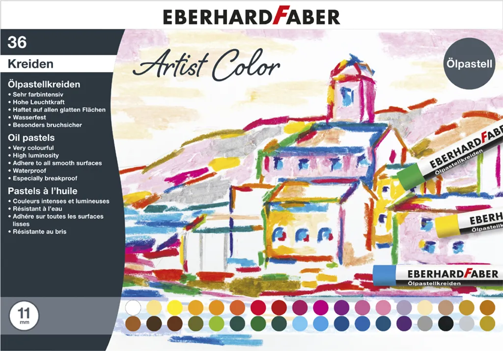 Pastels à l'huile Artist Color Eberhard Faber 522036 - 36 nuances intenses