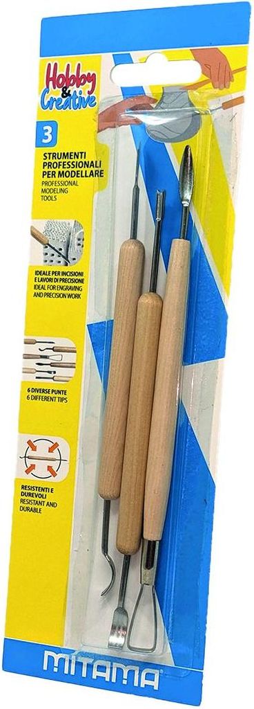 Modellierwerkzeuge, 3 Stück, MITAMA 63863
