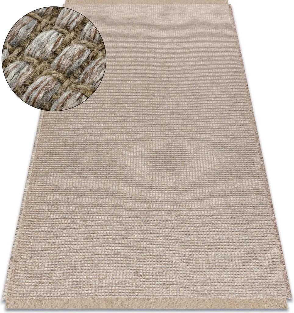 Tapis jute anti-poussière 80x150 cm - Tissage plat facile d'entretien