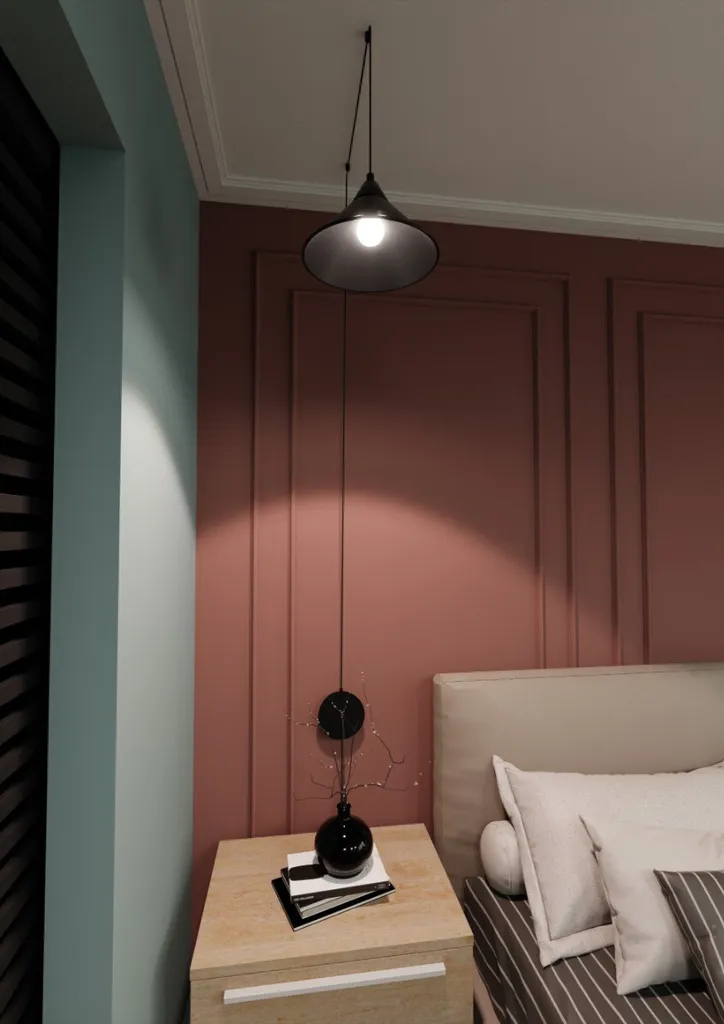 Luminaire Suspendu Noir ABRAMO 1 E27 : Solution Éclairage Chic et Durable