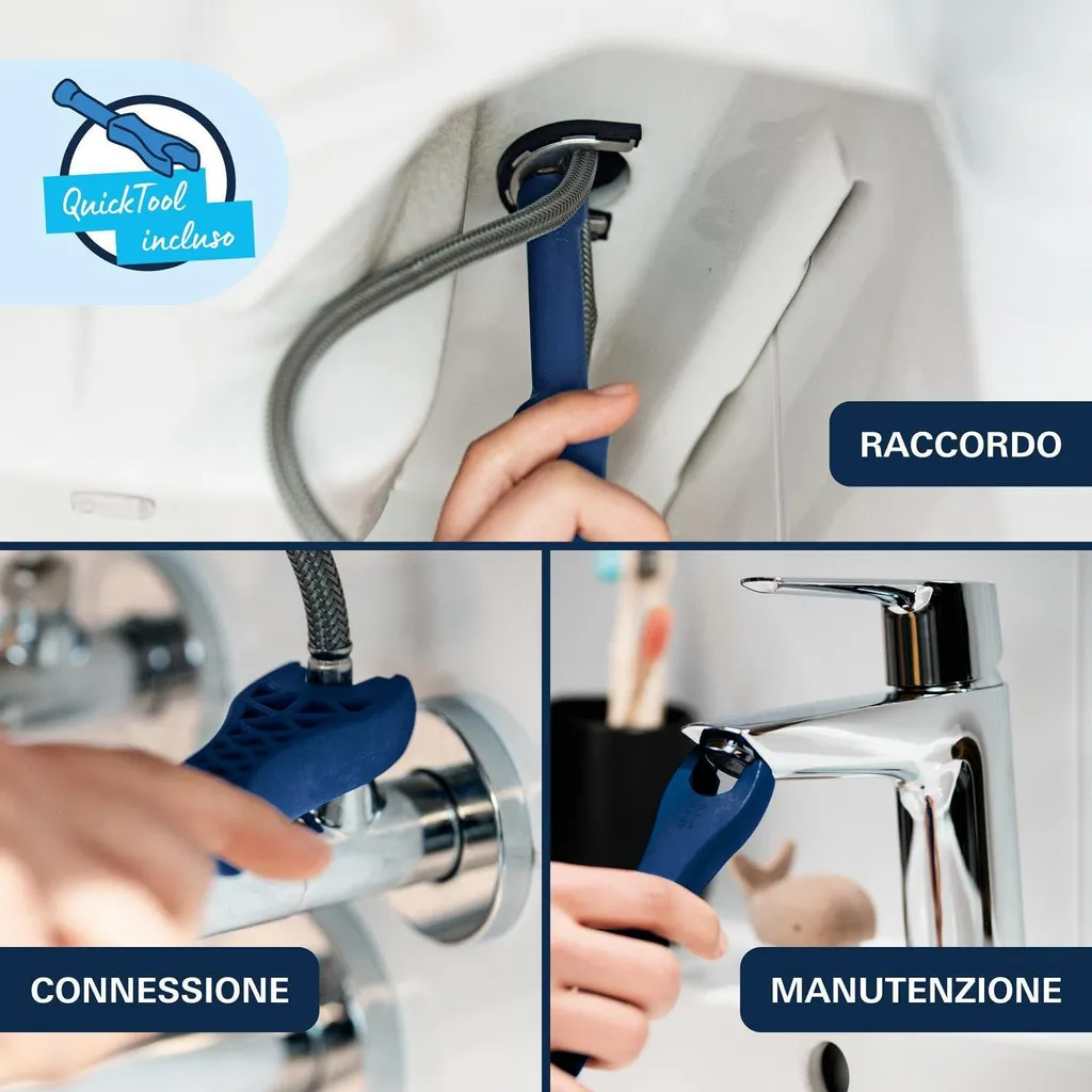 Mitigeur lavabo Grohe Dice M chromé avec système Quickfix intégré