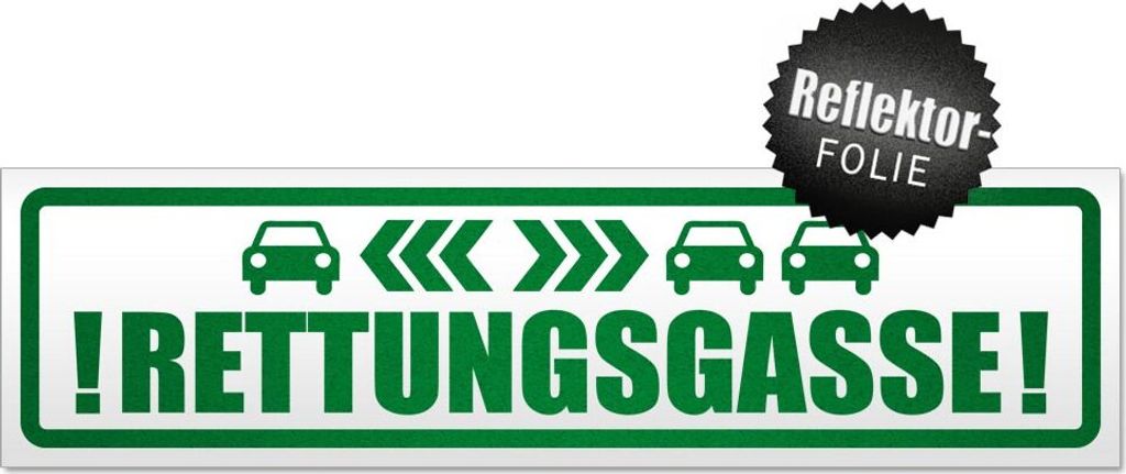 Rettungsgasse mit Autos Magnetschild Schild magnetisch