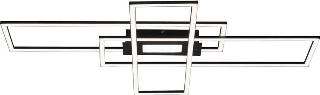 LED Deckenleuchte schwarz, dimmbar, Fernbedienung L 98,9 cm