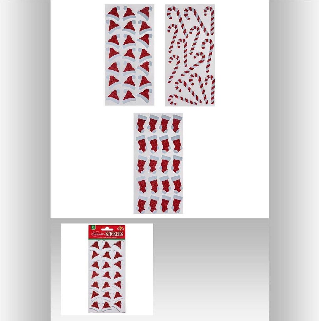 Glitzersticker rot weiß 10x20 - Feeric Lights & Christmas