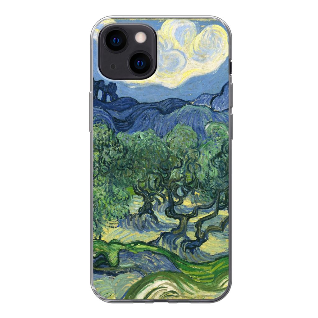 MuchoWow Handyhülle Schutzhülle Hülle für iPhone 13 mini Die Olivenbäume - Vincent van Gogh Silikon Softcase Handy Hülle - Softcase