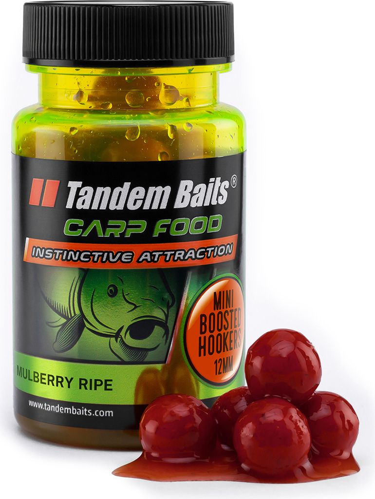 Tandem Baits Carp Food Mini Boosted Hookers Reife Maulbeere, Karpfenfutter, Karpfen Angeln ohne Mühe, Köder zum Große-Fische-Angeln, Karpfenzube...