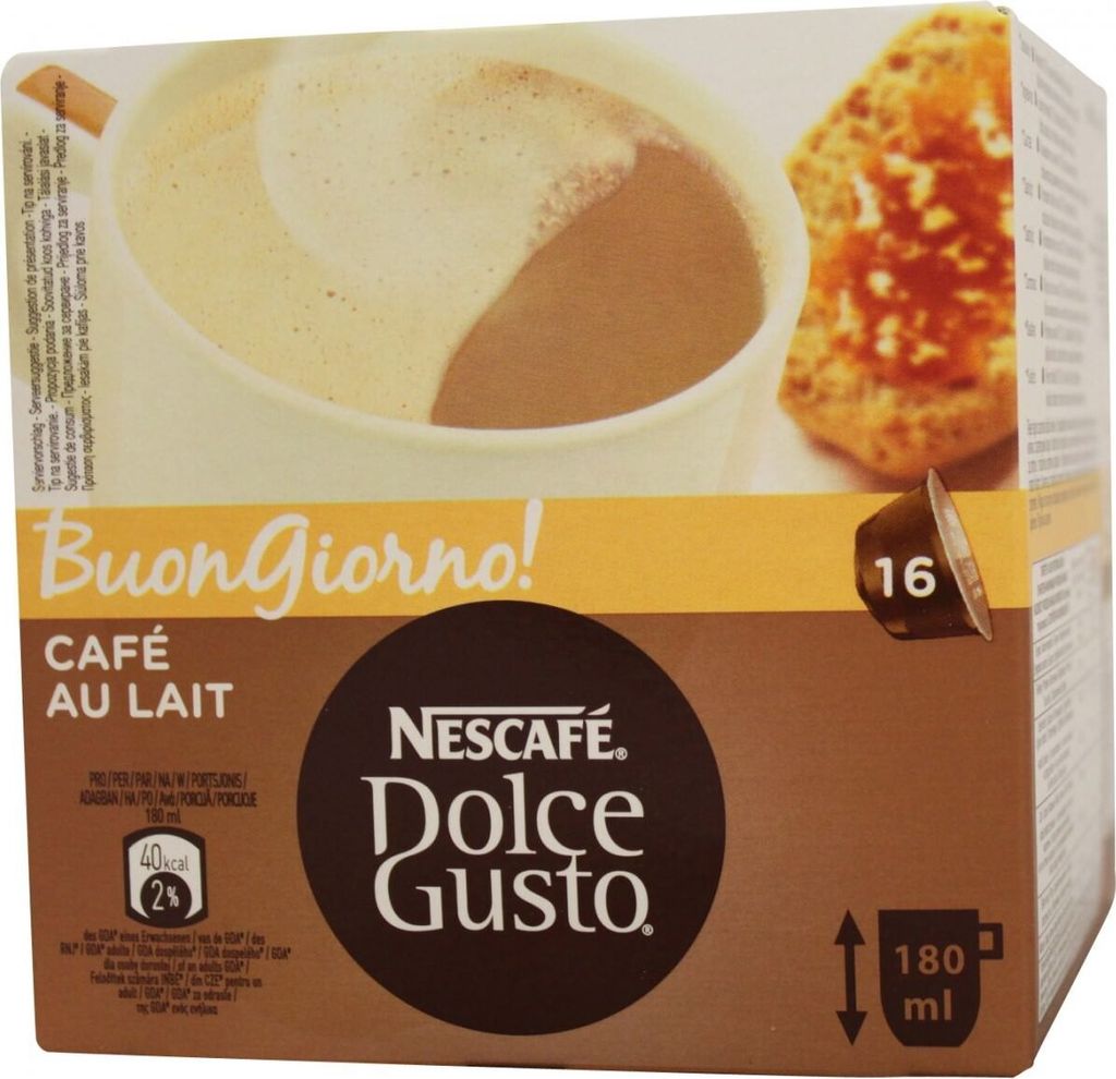 Nescafe Dolce Gusto Cafe Au Lait 16 kapsułek dla pełnej Zdjęcie produktu 5