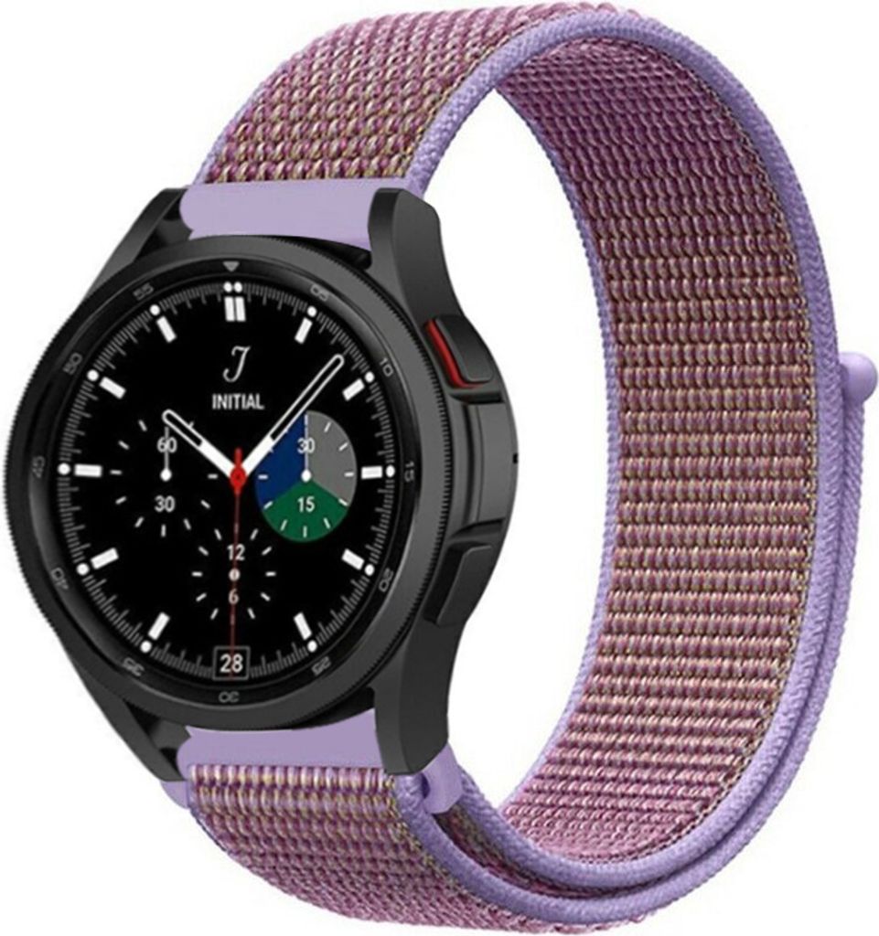 Strap-it Samsung Galaxy Watch 4 Classic 46mm Nylonarmband (Lila)