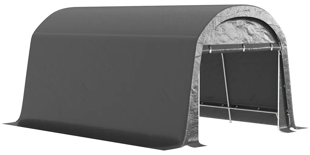 Tente de stockage Outsunny 3x4,5m - Garage moto en acier galvanisé