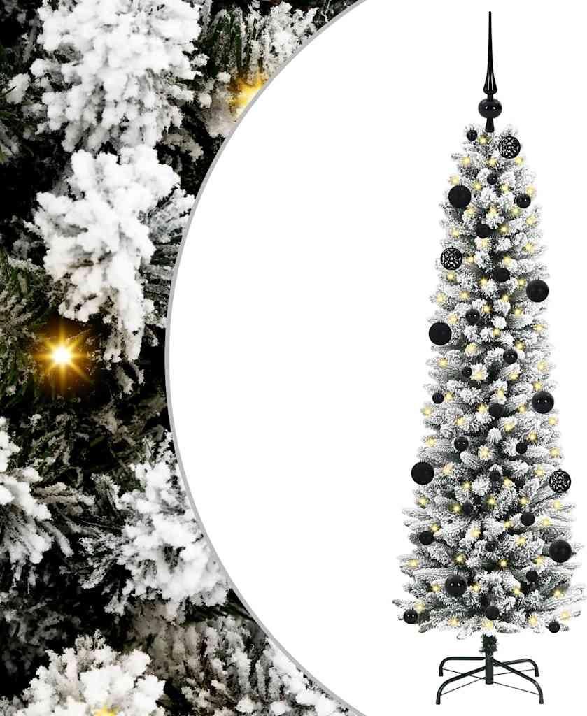 vidaXL Künstlicher Weihnachtsbaum mit 150 LEDs mit Ständer Weiß 150 cm