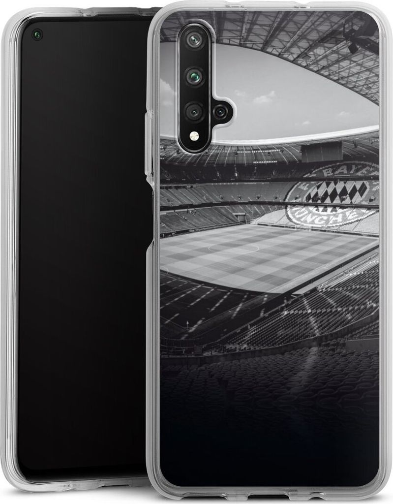 DeinDesign Handyhülle für Huawei Nova 5T Silikon Hülle Case Smartphone Schutzhülle FC Bayern München FCB Stadion