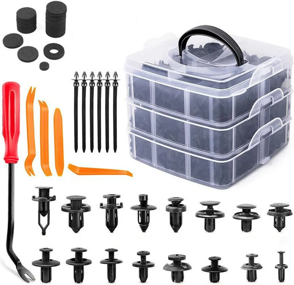 Réparez vos garnitures auto avec le kit de 750 fixations noires INF