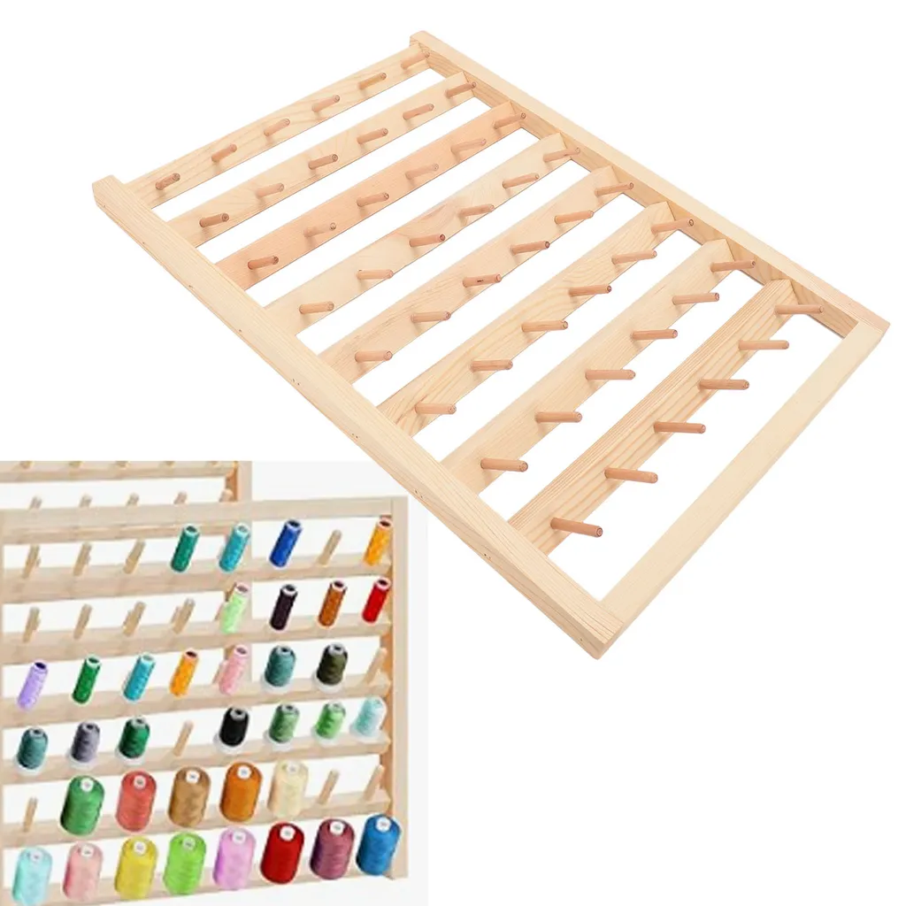 Porte-fil de Couture Mural en Bois Écolo 48 Broches pour Broderie DIY - 2