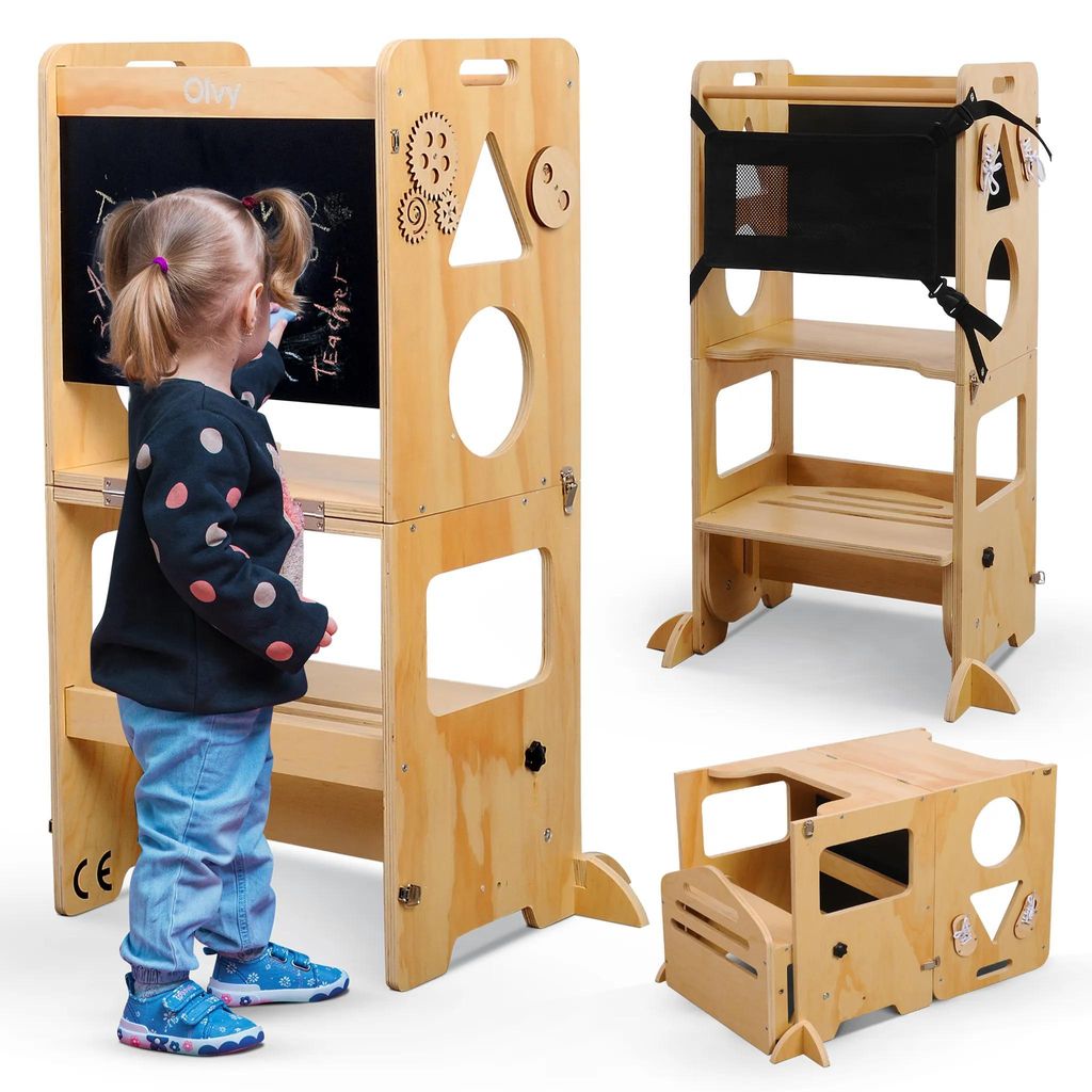 Učební věž Olvy pro děti, Montessori učební věž 3 v 1, Obrázek produktu 