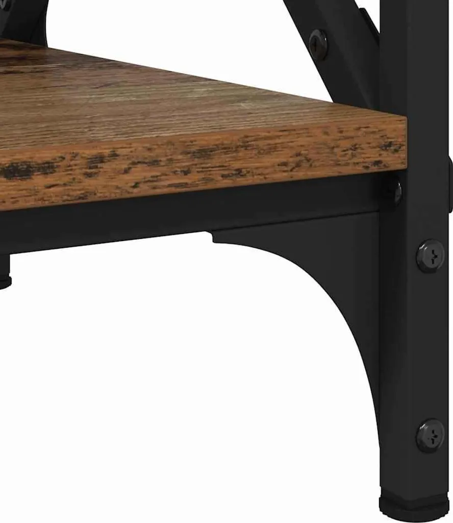 SYFAX Tavolo Lato Divano Legno Vecchio 55cm | Complemento d'Arredo - 7