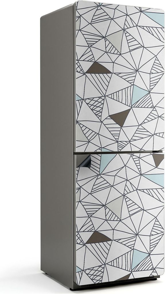 Abstraktes geometrisches Muster – Magnetische Kühlschrank Abdeckung – Dekorfolie magnetisch Küche – Kühlschrank Magnet Deko – selbstkleb...