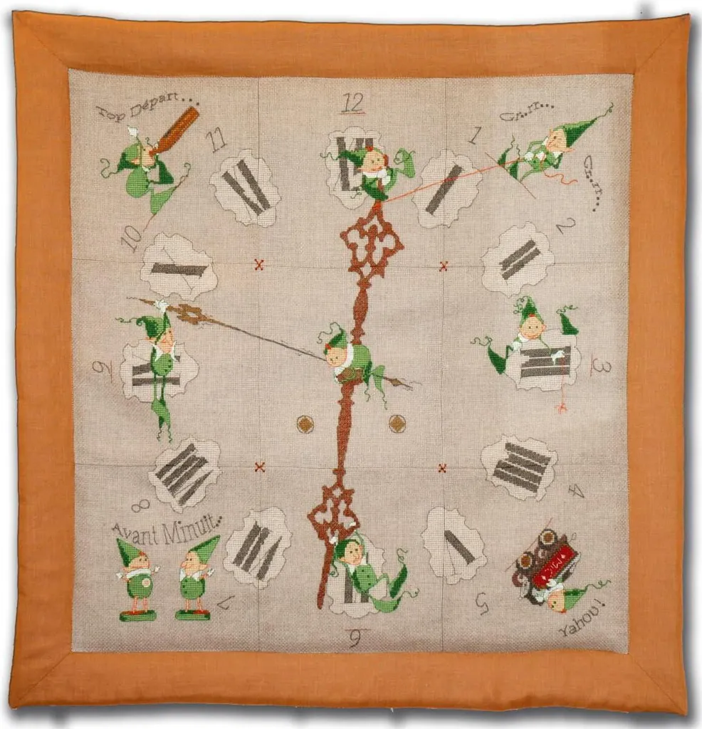Kit Point de Croix Nimue L'horloge 101cl 46x46cm Motif à Compter