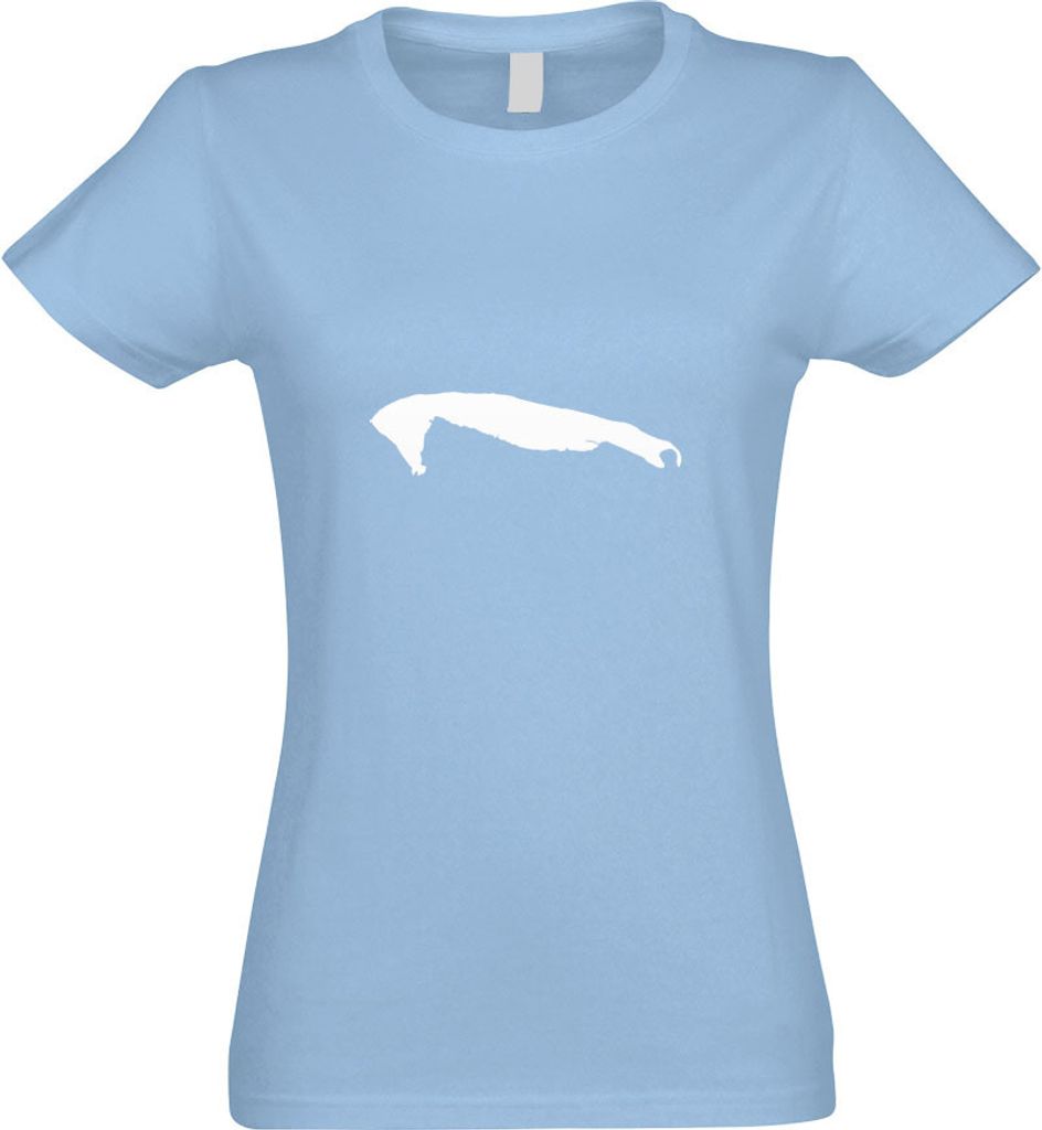 Kiwistar - T-Shirt tailliert - Damen - himmelblau - Wangerooge - Deutschland - Insel - mit Motiv Bedruckt - Funshirt Design - Sport - Freizeit - Da...