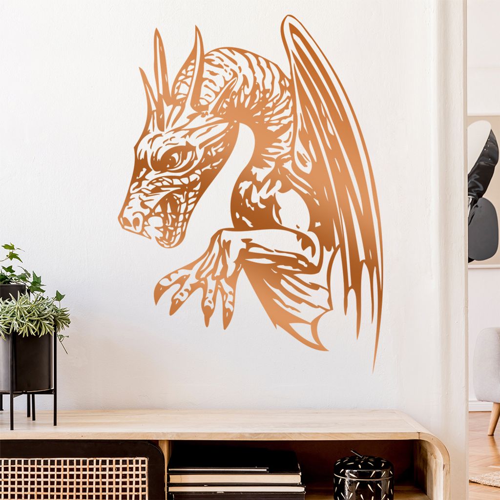 Drachen Klaue Wandtattoo in 6 Größen - Wandaufkleber Wall Sticker - Dekoration, Küche, Wohnzimmer, Schlafzimmer, Badezimmer